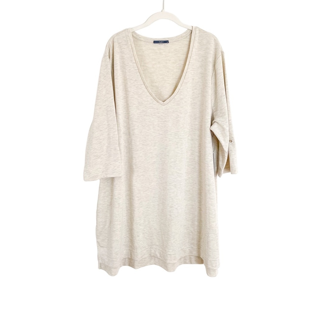 Tart Tatyanna Stretch Tunic Heathered Oatmeal Size 2X NWT - Picture 5 of 6